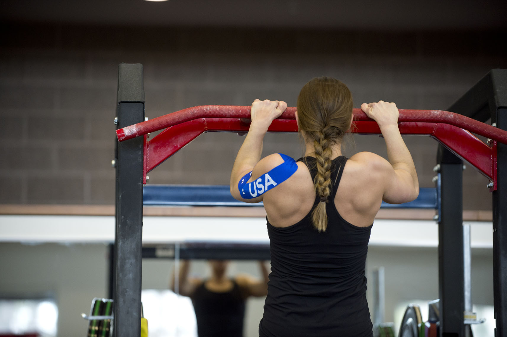 KT Tape, Oksana Masters training at the Olympic Training Center