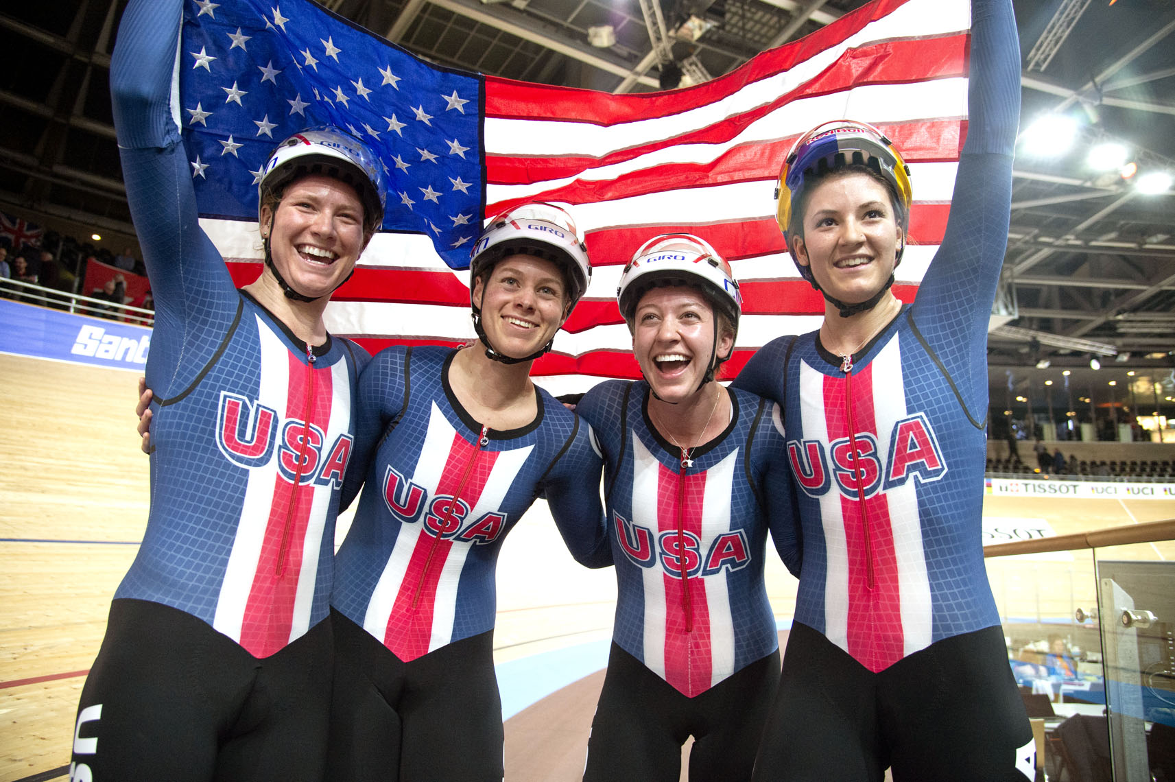 USA Team Pursuit World Champions, Track Worlds, Berlin.